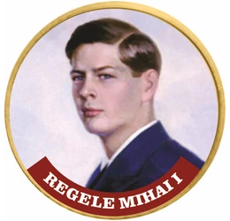 Regele Mihai I, 50 cenţi, motiv colorat