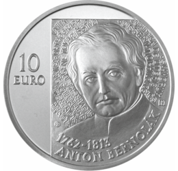  10 euro, Anton Bernolák, Ag, bu,2012 Slovacia