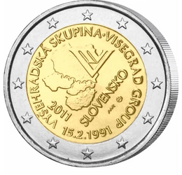  2 euro,V4 Grupul de la Visegrad,2011 Slovacia