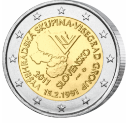  2 euro,V4 Grupul de la Visegrad,2011 Slovacia