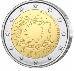 Steagul Uniunii Europene are 30 de ani, 2 EUR, Slovacia, 2015