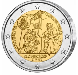  2 euro, Univ. Istropolitana, 2017 Slovacia