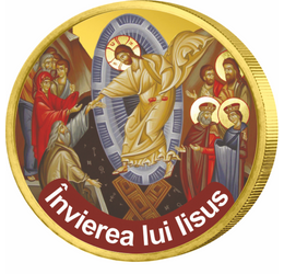 Minunile lui Iisus, Învierea lui Iisus - monedă pictată, 50 cenţi, UE