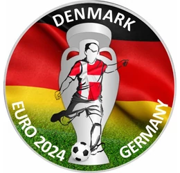 CE de Fotbal, Danemarca, 10 euro, argint