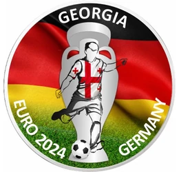 CE de Fotbal, Georgia, 10 euro, argint