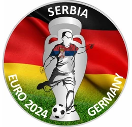 CE de Fotbal, Serbia, 10 euro, argint