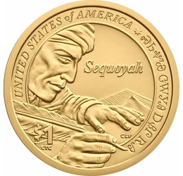 Creatorul alfabetului Cherokee , 1 dolar, SUA, 2017