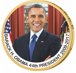 1 dolar, Barack Obama, monedă color, 2007-2020, SUA