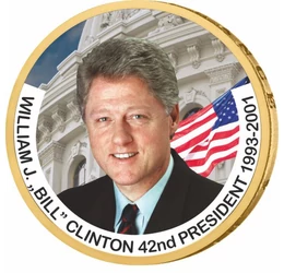  1 dolar, Bill Clinton, monedă color, 2007-2020, SUA
