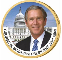  1 dolar, George W. Bush, monedă color, 2007-2020, SUA