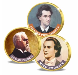 Academician - poet - compozitor, 3 monede în set