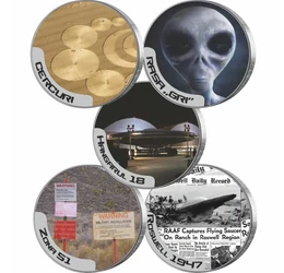 5x1/4 dolar, Secrete şi mistere – 1947 Roswell, CuNi, 2010-2017, SUA