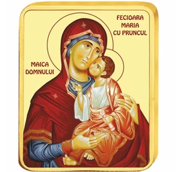 Fecioara Maria cu pruncul - medalie icoană