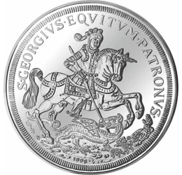 Taler Sf. Gheorghe, replică, placată cu argint