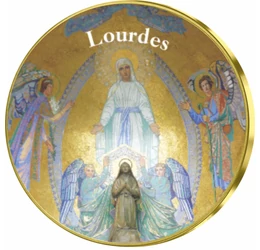 // medalie,Lourdes // Oraşul Lourdes este un loc de pelerinaj important din Franţa.