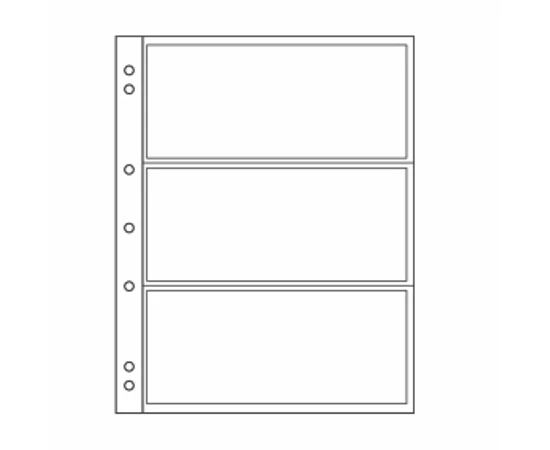 NUMIS File de album, bancnote, 3 sertare