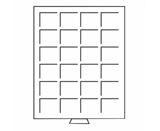 Tavă pt. păstrarea mon. inv. 24xO 42 mm