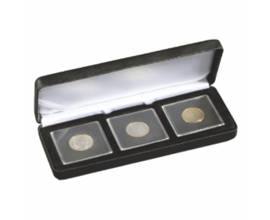 Cutii NOBILE pentru monede în capsule pătrate (3 x Quadrum)