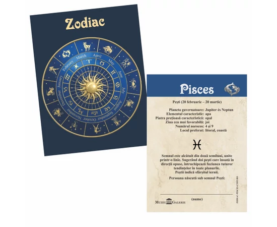 Peşti  medalie zodiac  ambalată exclusiv