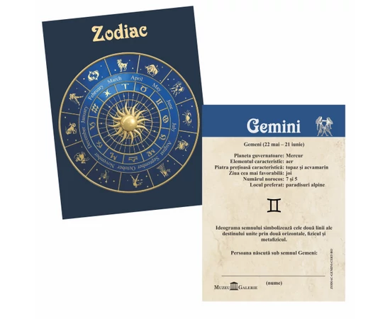 Gemeni  medalie zodiac  ambalată exclusiv