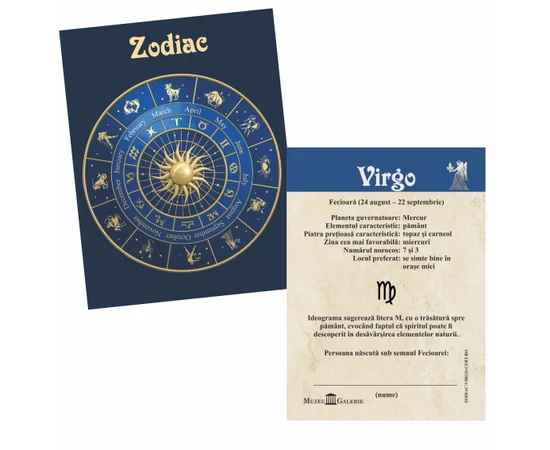 Fecioară  medalie zodiac  ambalată exclusiv