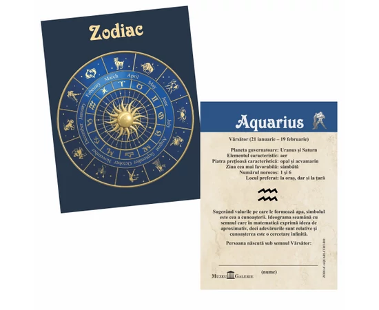 Vărsător  medalie zodiac  ambalată exclusiv