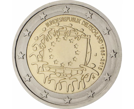 Steagul Uniunii Europene - 30 de ani, 2 euro, Germania, 2015