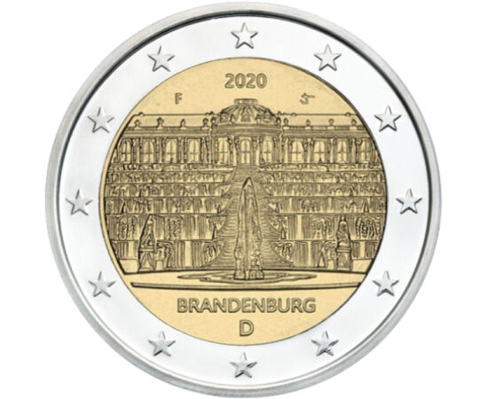 2 euro, Palatul Sanssouci, 2020 Germania