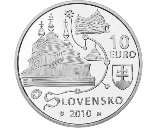  10 euro, Biserici de lemn,Ag,bu,2010 Slovacia