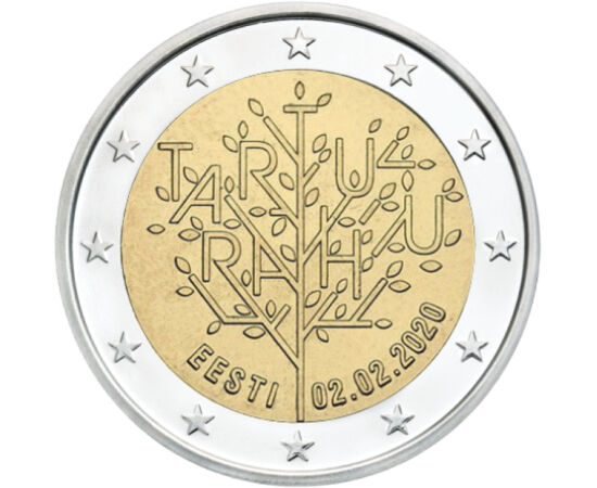 2 euro, Tratatul de pace Tartu,2020 Estonia