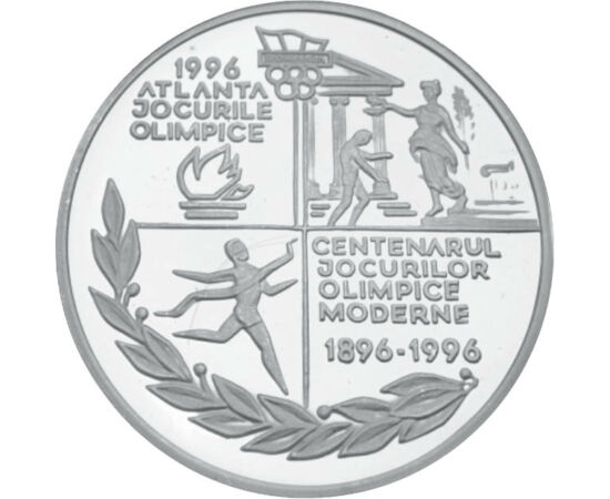 100 lei, Olimpiadă Cent.,Argint,1996 România