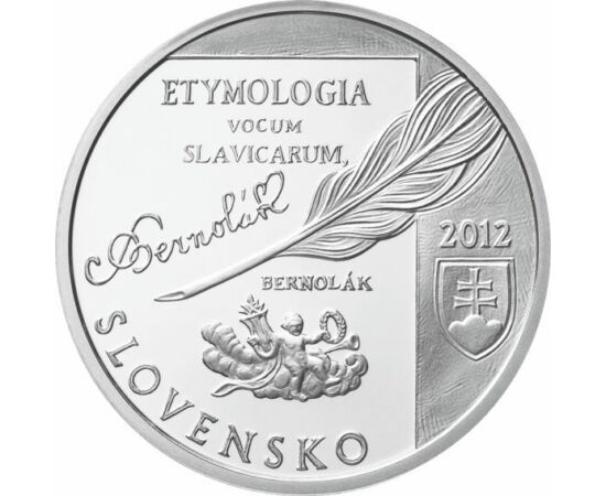 10 euro,Anton Bernolák,Ag,proof,2012 Slovacia