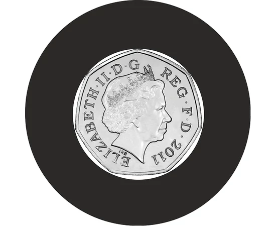 50 pence  Inel- monedă pictată 2012 Marea Britanie