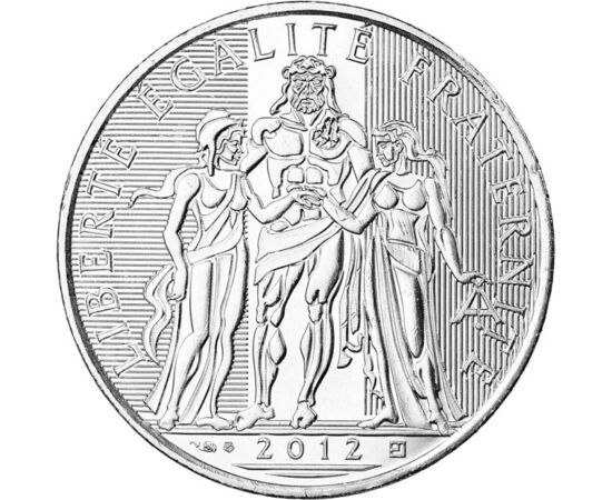 10 euro,Gr. Statuar Hercule,Ag,2012 Franţa