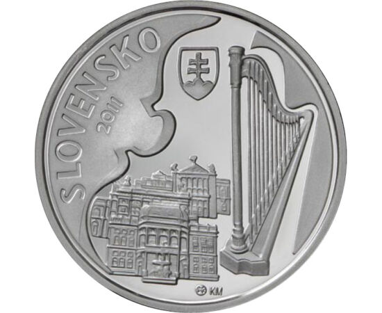 10 euro, Ján Cikker, Ag, bu, 2011 Slovacia