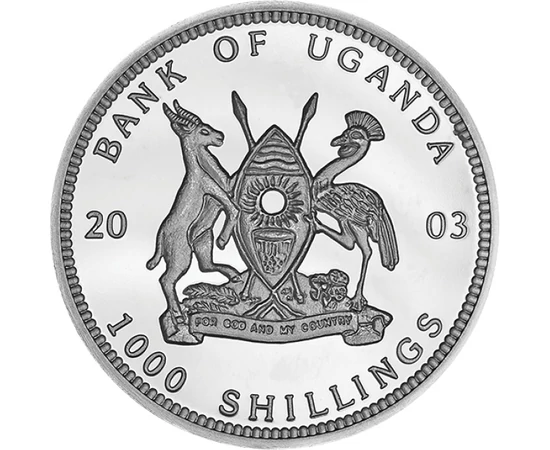 „Gorile în ceaţă” , 1000 şilingi, Uganda, 2002-2003