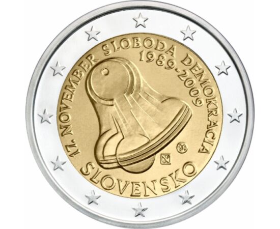 2 euro,Schimb.sist.pol. 20 ani,2009 Slovacia