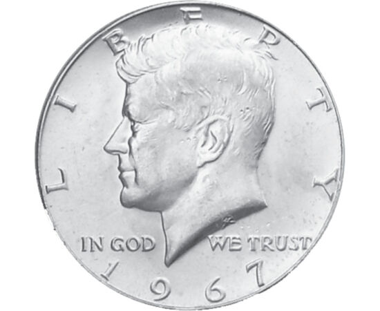 1/2 dolar, Kennedy, argint SUA