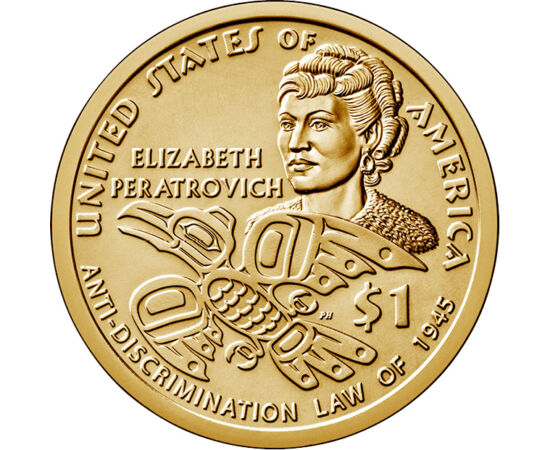  1 dolar,Elizabeth Peratrovich, 2020, SUA