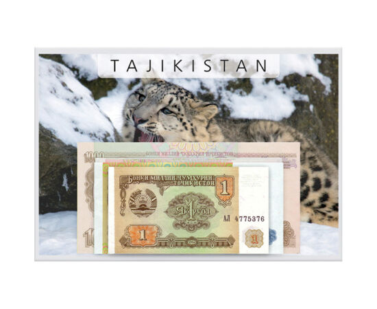 1, 5, 10, 20, 50, 100, 200, 500, 1000 ruble, ,  , , Tadjikistan, 1994
