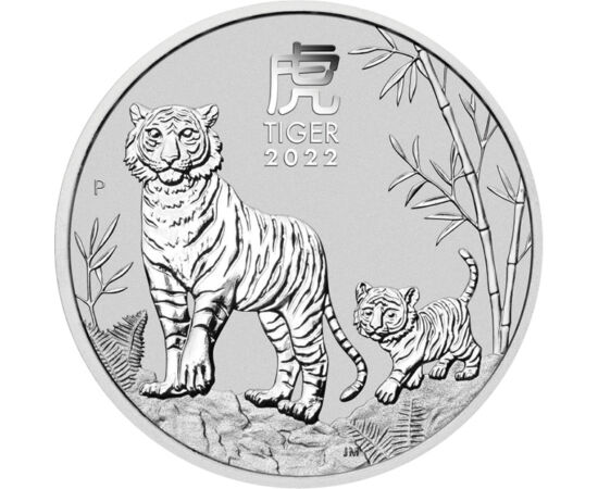 1 dolar, Tigru cu pui, , argint de 999,9/1000, 31,1 g, Australia, 2022