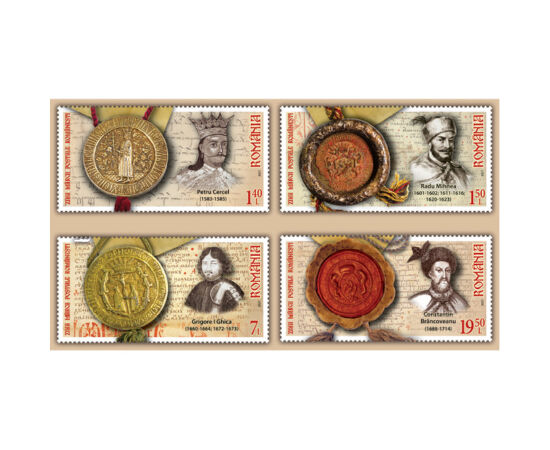 1,40, 1,5, 7, 19,50 lei, , offset, Set de 4 timbre, România, 2021