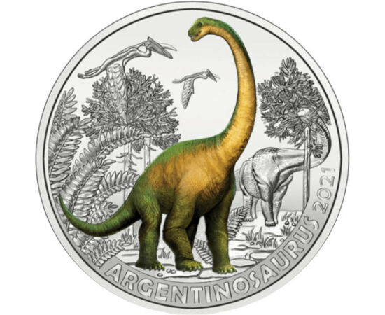 3 euro, Dinozaur pictat, , cupru, nichel, 16 g, Austria, 2021