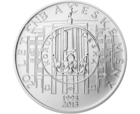 200 coroane, Banca Naţ. Cehă, prima coroană, , argint de 925/1000, 13 g, Republica Cehă, 2013
