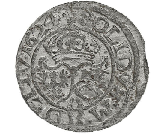 1 solidus, Valoare nominală, argint de 400/1000, 0,44 g, Lituania, 1617-1627