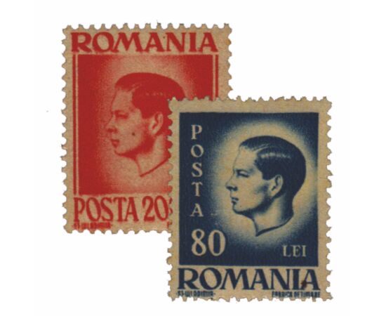 10, 20, 80, 200 lei, , fotogravură, Set de 4 timbre, România, 1947
