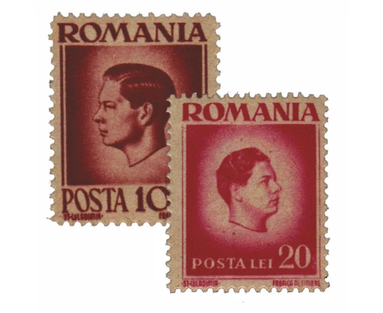 10 20 80 200 lei fotogravură Set de 4 timbre România 1947