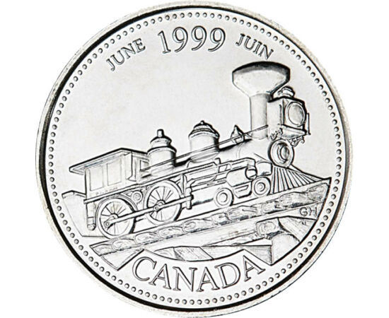 25 cenţi, Locomotivă, , nichel, 5,03 g, Canada, 1999