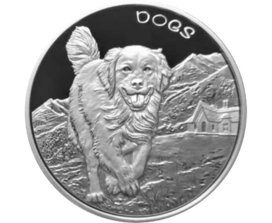 50 cenţi, Ilustraţie câine, argint de 999/1000, 31,1 g, Insulele Fiji, 2022