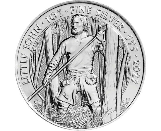 2 lire, Little John, , greutate, argint de 999/1000, 31,1 g, Marea Britanie, 2022